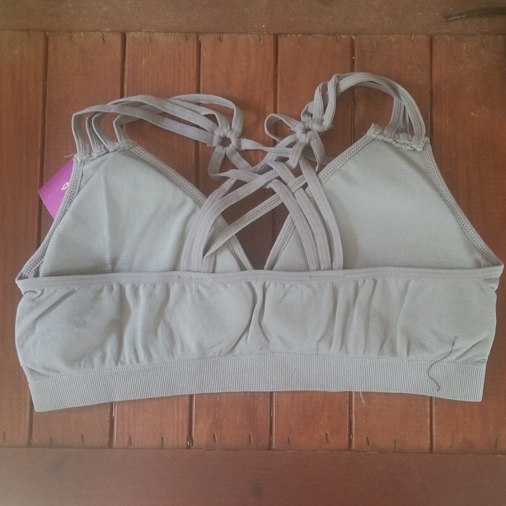 LAST 1! Light gray multi strap racerback bralette - Picture 5 of 5